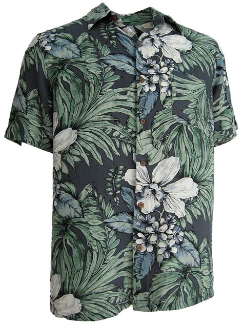 Silk Hawaiian shirt with floral print 